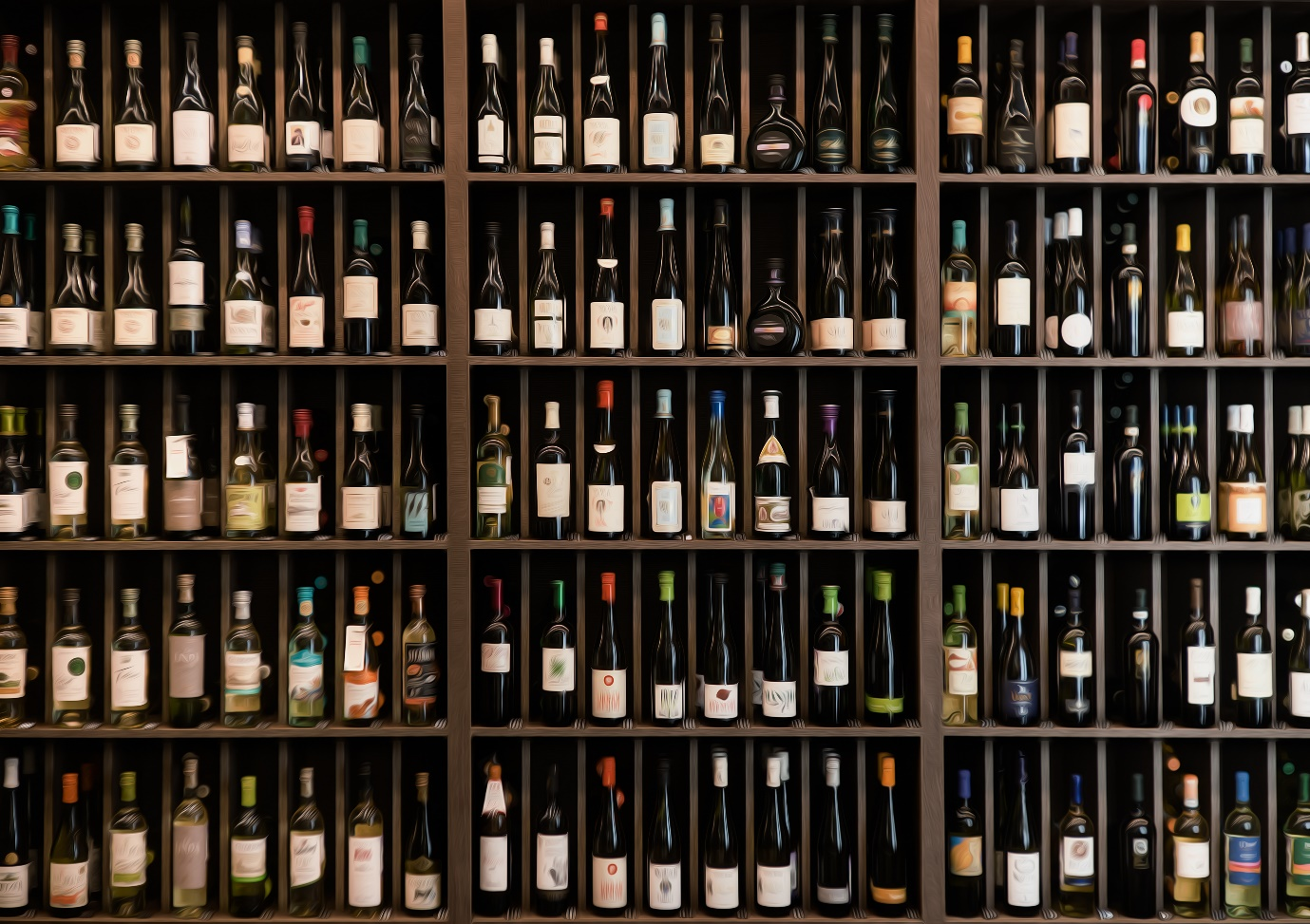 A collection of wine bottles